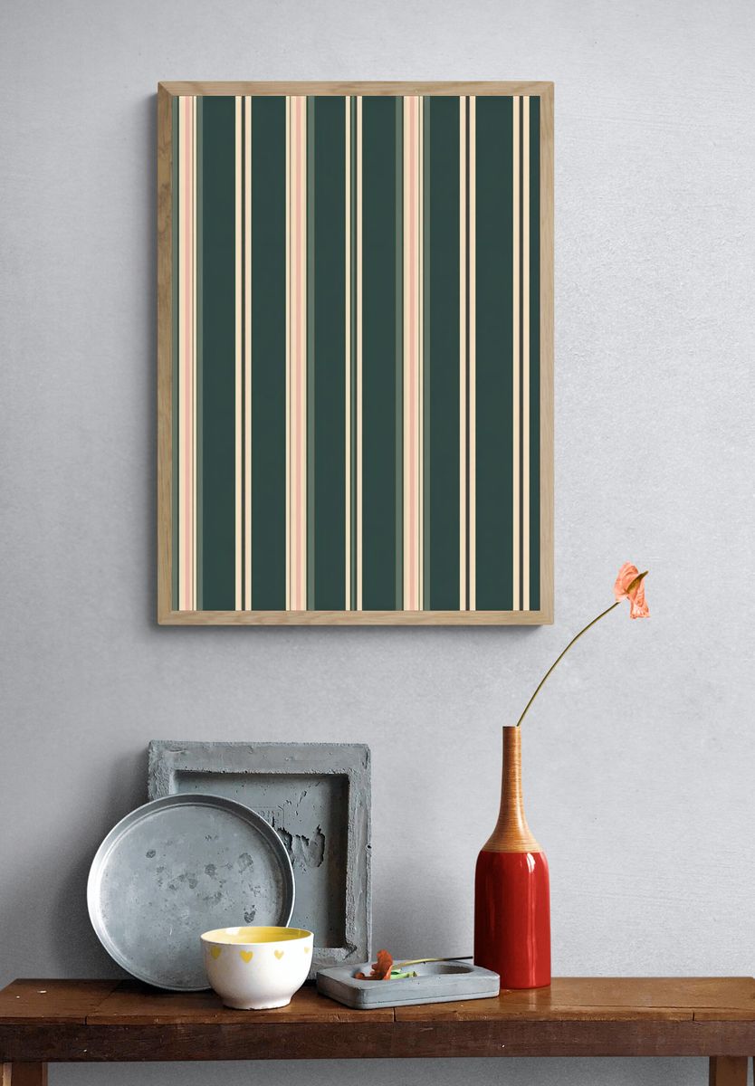 Striped Pattern — Minimalist Print. — room view 3