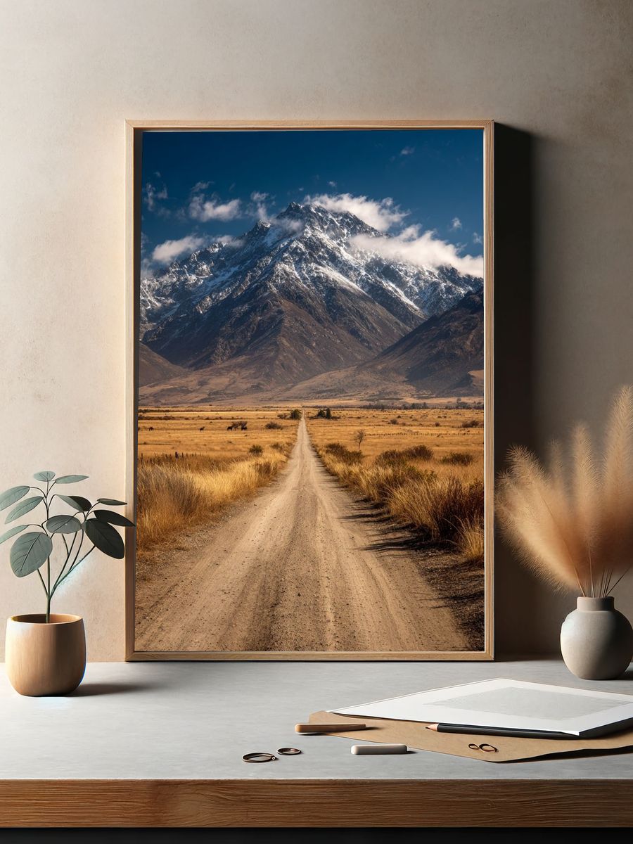 Mountain Road — Nature Photography Poster. — room view 2