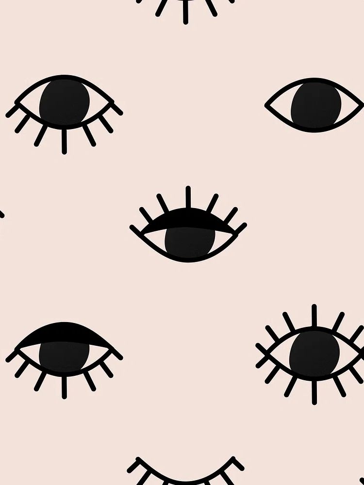 Seamless eyes pattern background, psychedelic. poster — minimalist art