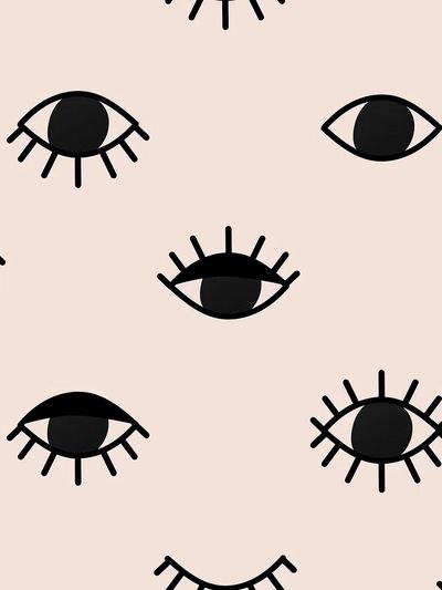 Seamless eyes pattern background, psychedelic. poster