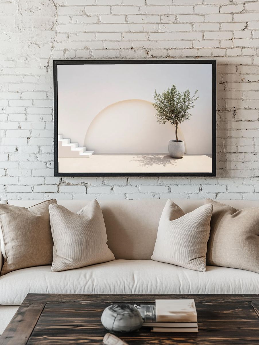 Mediterranean minimal wall plant exterior. room preview