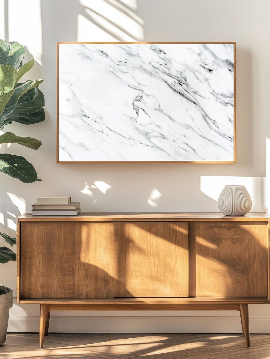 Close black marble textured background. — room view 3