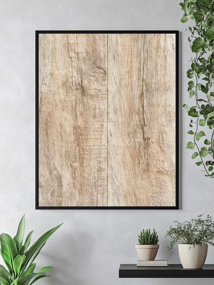 Weathered Wood Texture Print. — room view 4