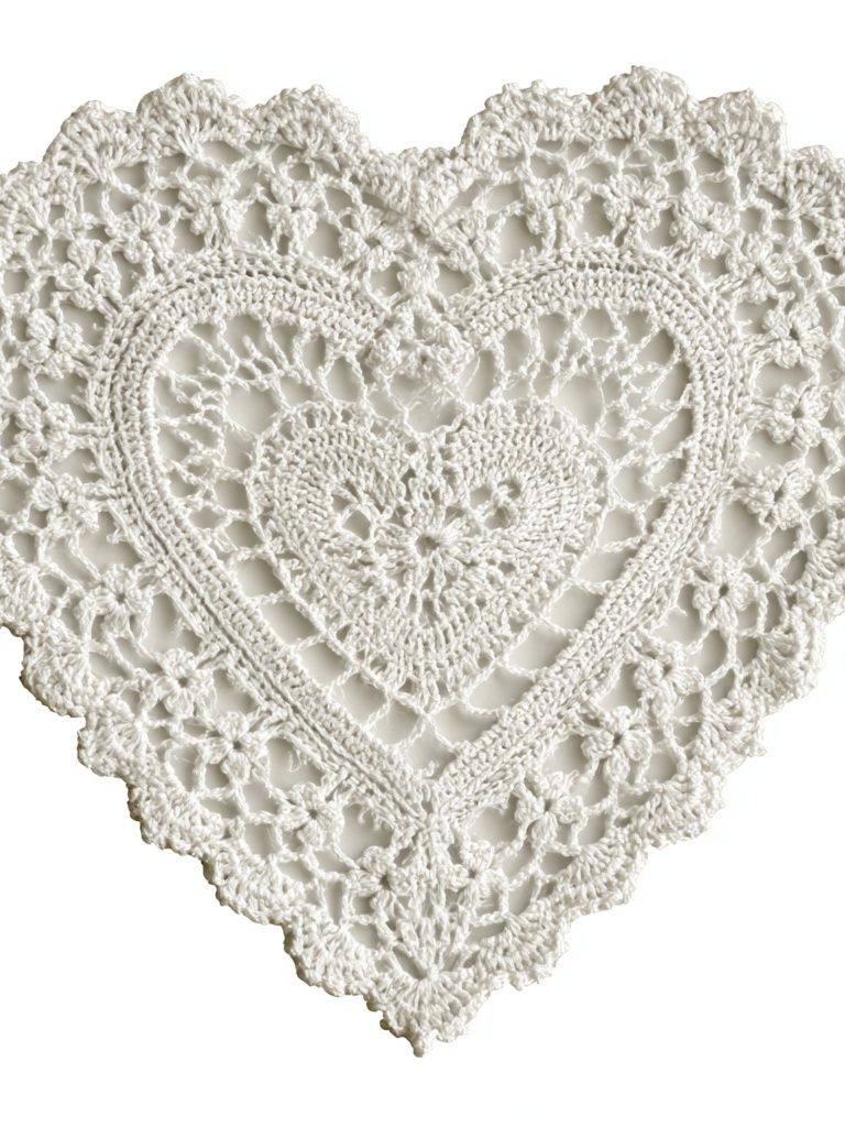 Crochet Heart Minimalist Print. poster — minimalist art
