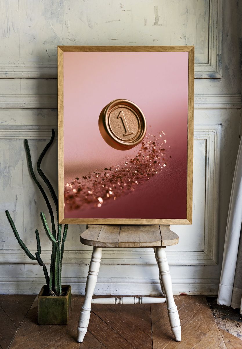 Golden Wax Seal Number 1 Poster. — room view 1