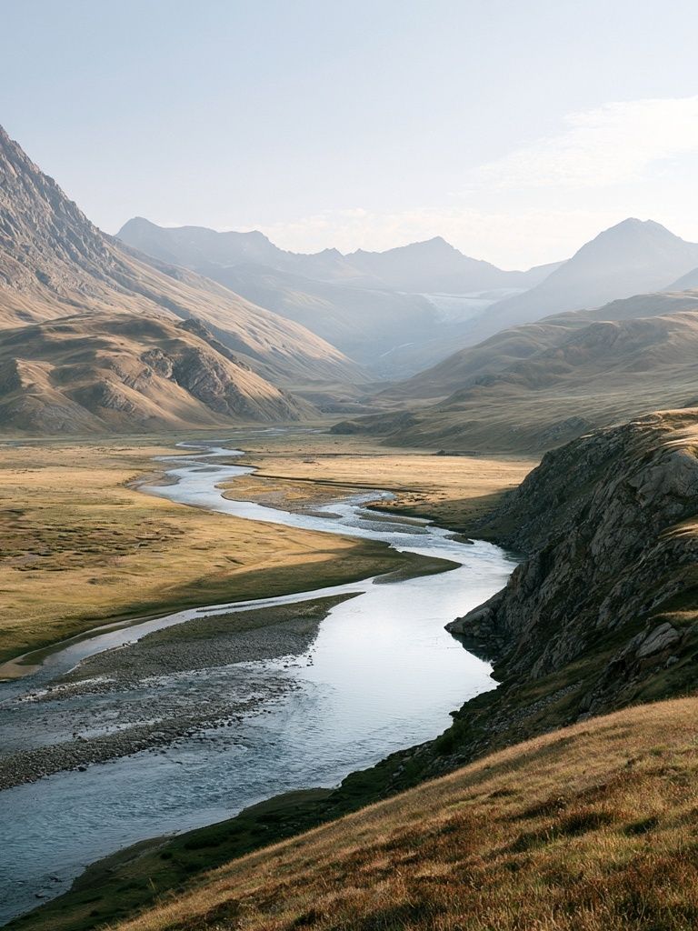 Mountain River Valley Photography Poster. poster — photography art