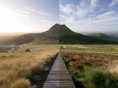 Misty Mountain Boardwalk Photography Print.