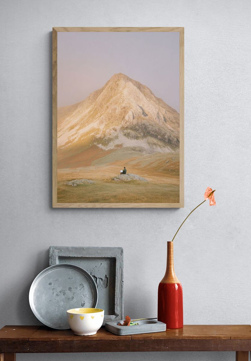 Misty Mountain Solitude Print. — room view 3