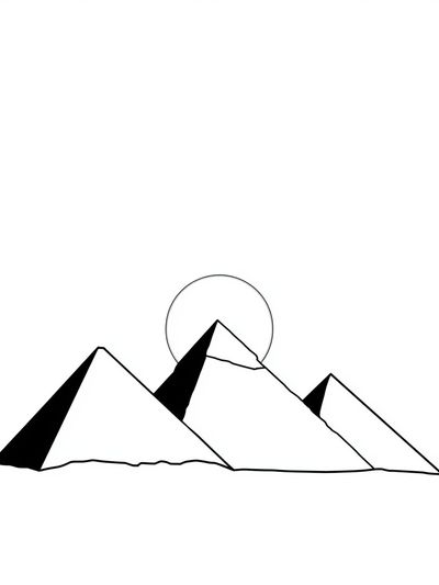 Minimal Mountain Line Art Poster.