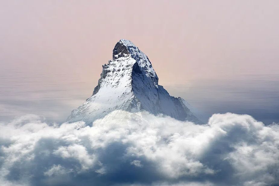 Majestic Mountain Peak — Nature Print. poster detail