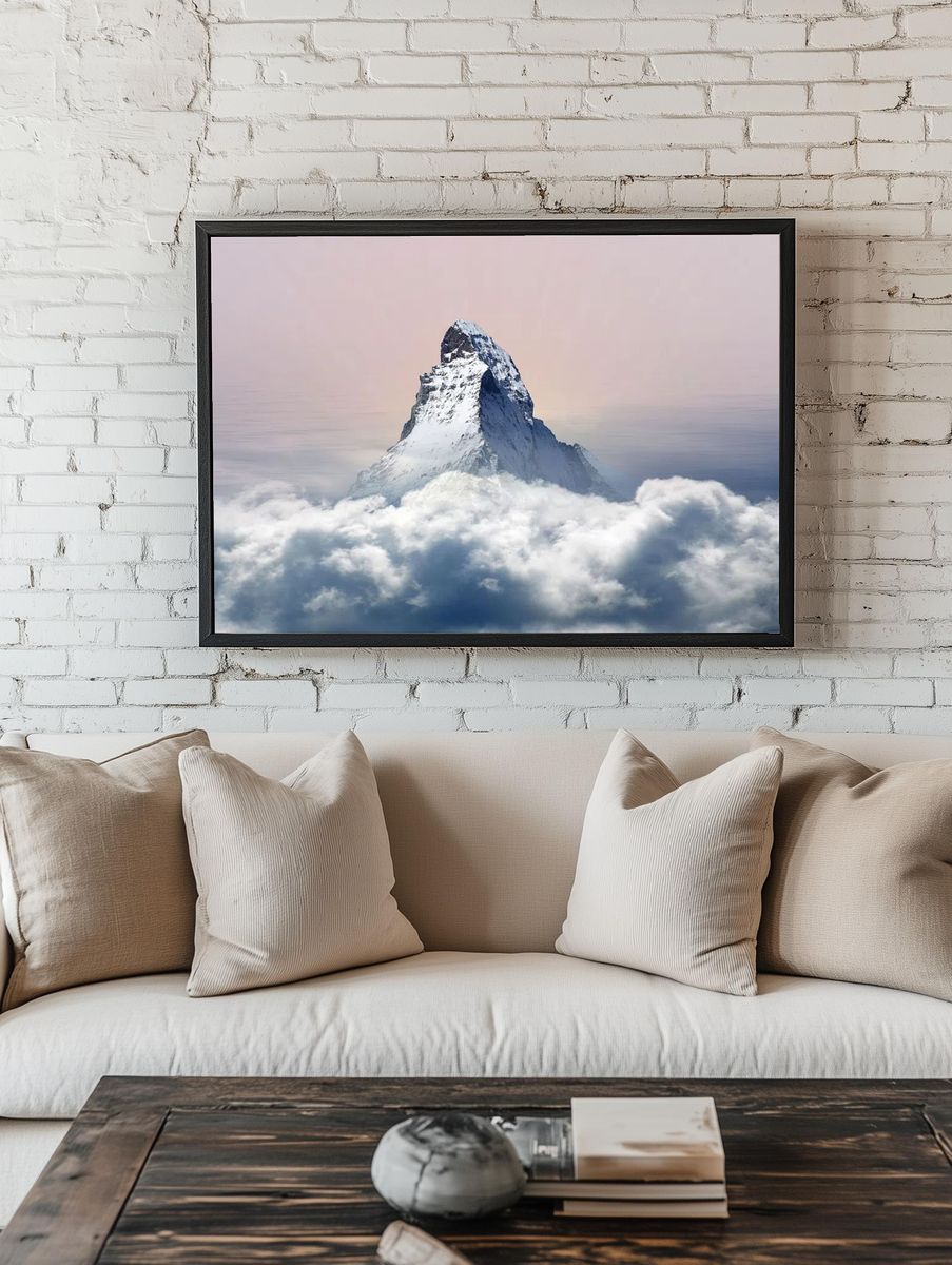 Majestic Mountain Peak — Nature Print room preview