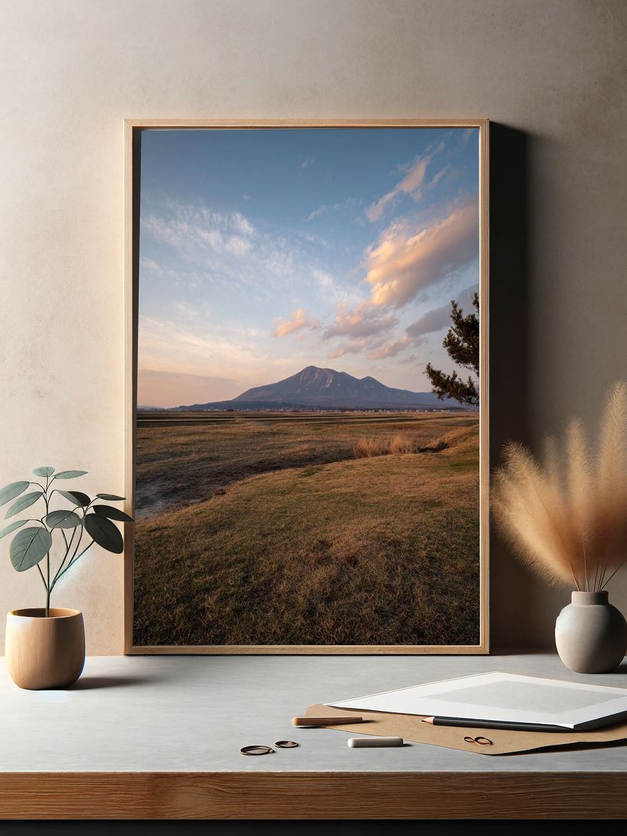 Mountain Landscape at Dusk Poster. — room view 2