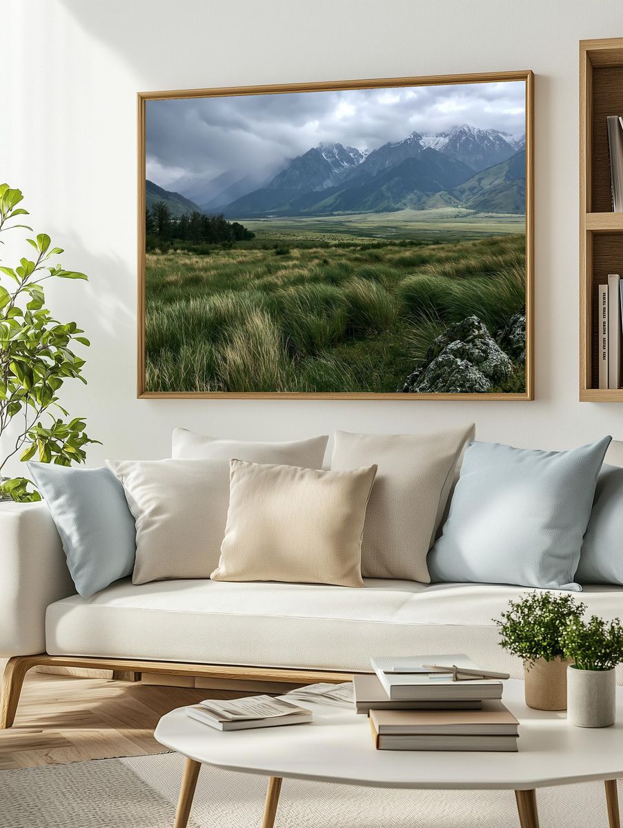 Misty Mountain Valley Photography Poster. — room view 2