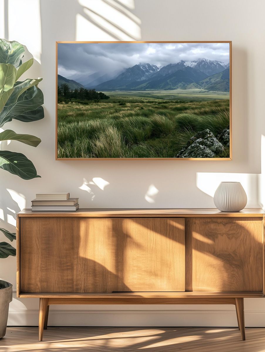 Misty Mountain Valley Photography Poster. — room view 3