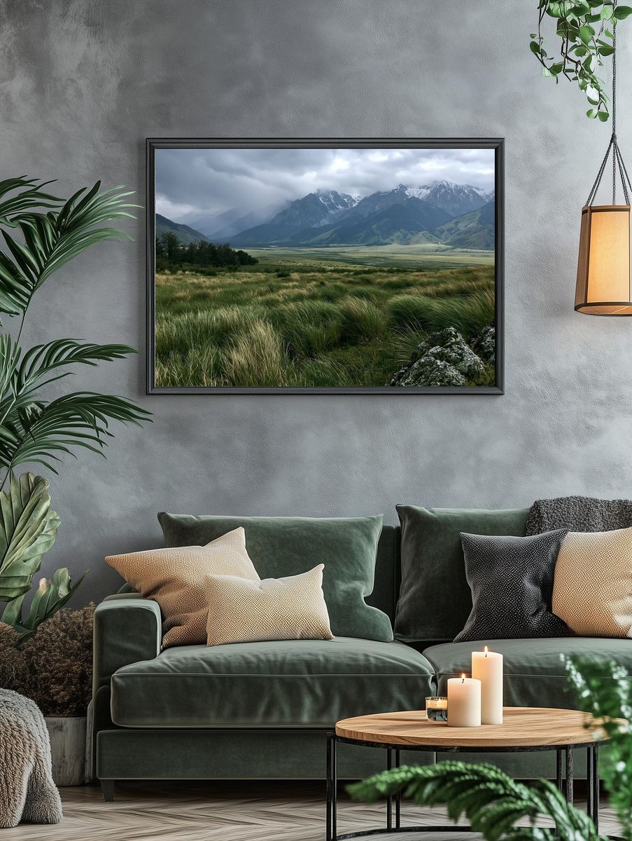 Misty Mountain Valley Photography Poster. — room view 4