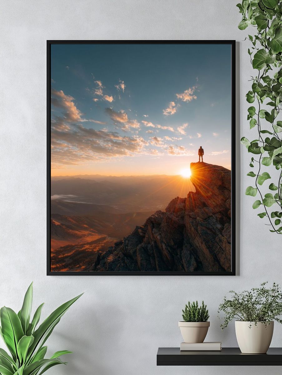 Mountain Sunset Adventure Poster. — room view 4