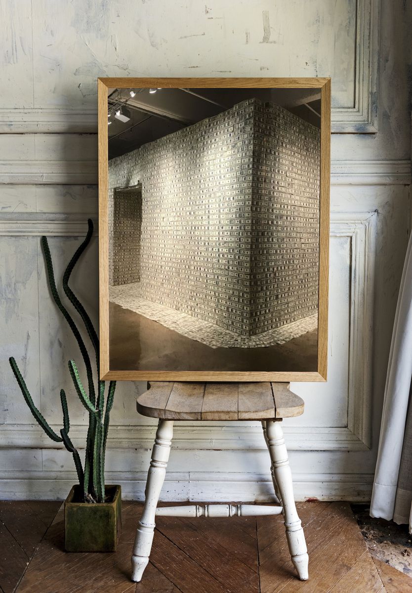 Money Wall Installation — Fine Art Print. — room view 1