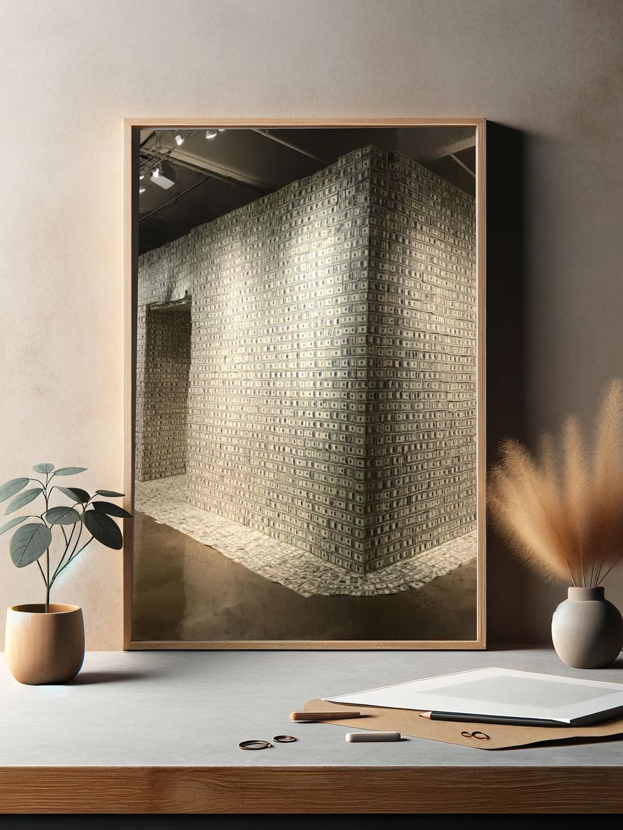 Money Wall Installation — Fine Art Print. — room view 2