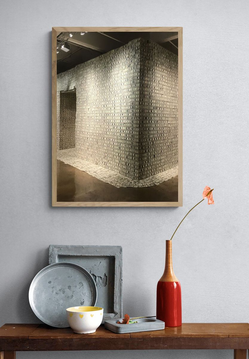 Money Wall Installation — Fine Art Print. — room view 3