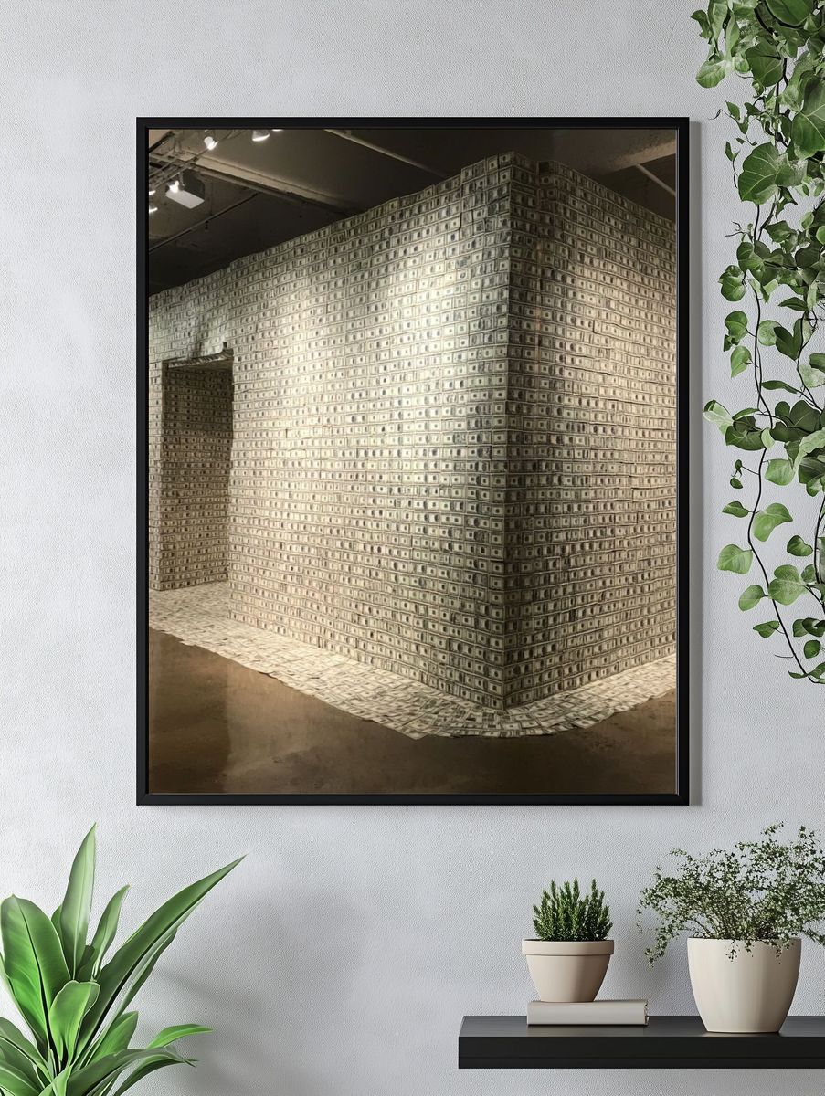Money Wall Installation — Fine Art Print. — room view 4