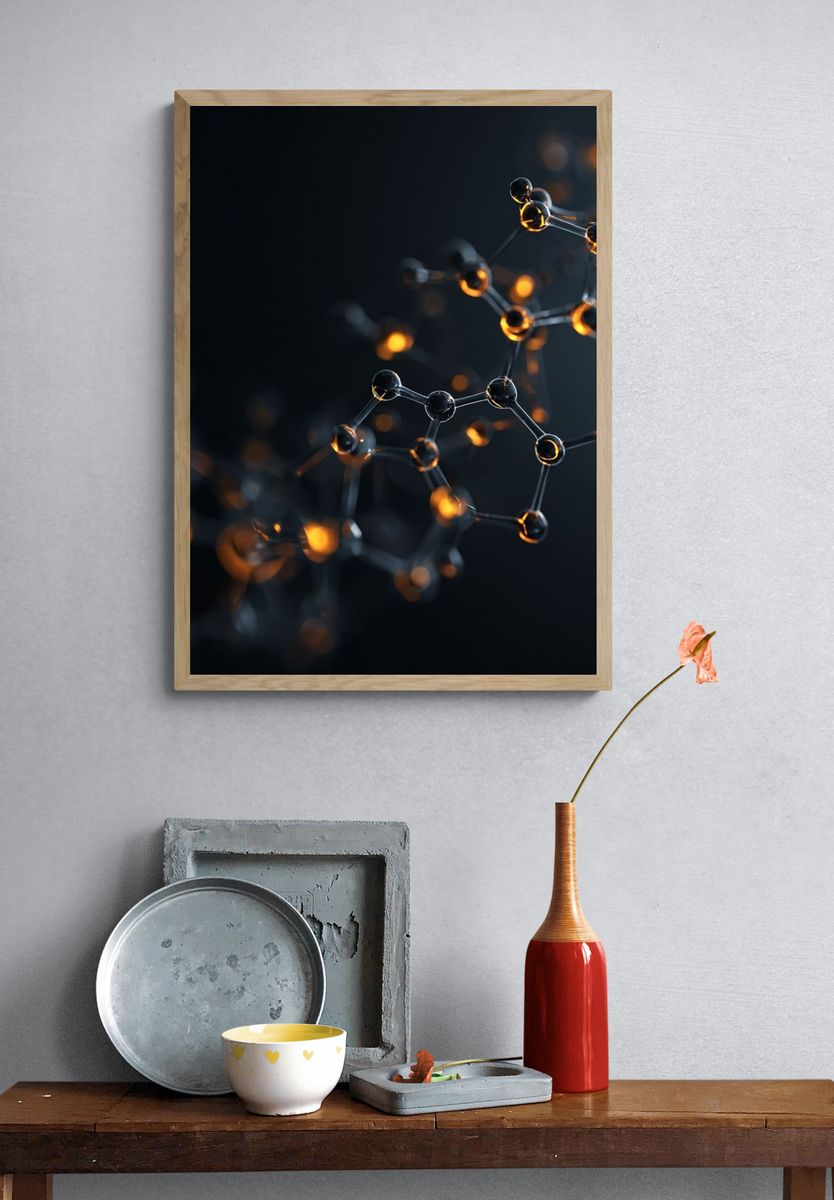 Molecular Structure — Abstract Print. — room view 3