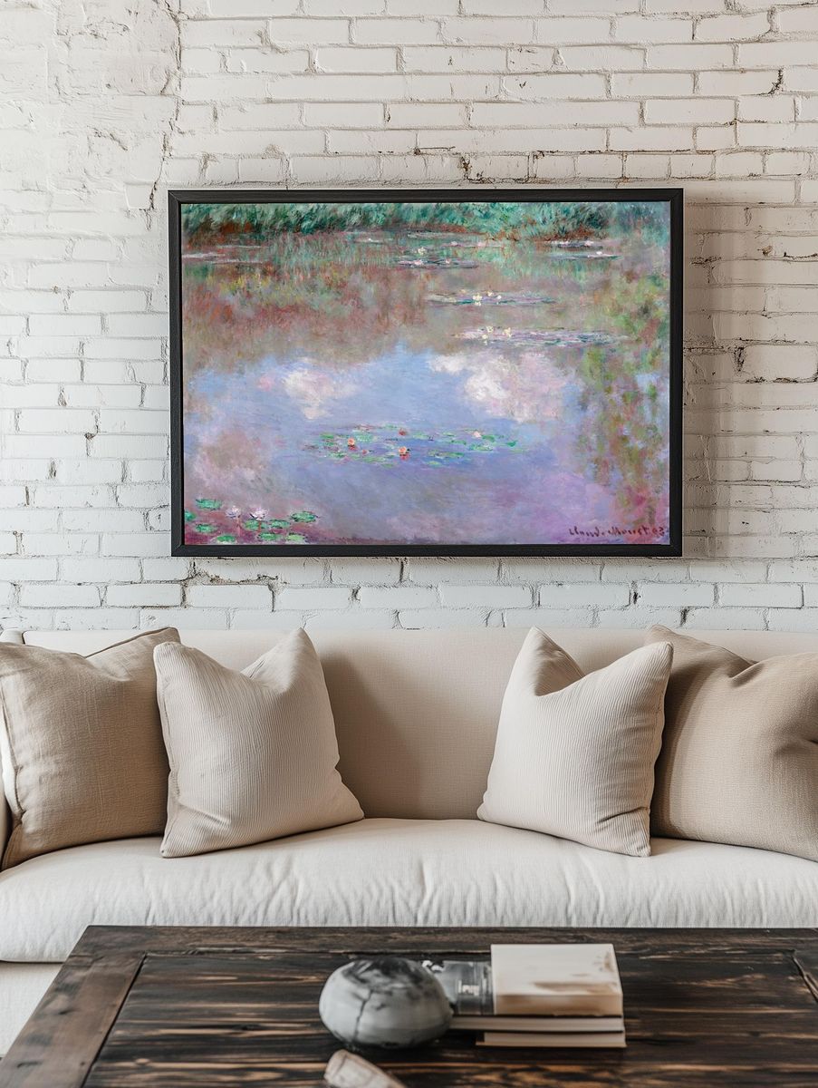 Claude Monet 's Water Lily. room preview