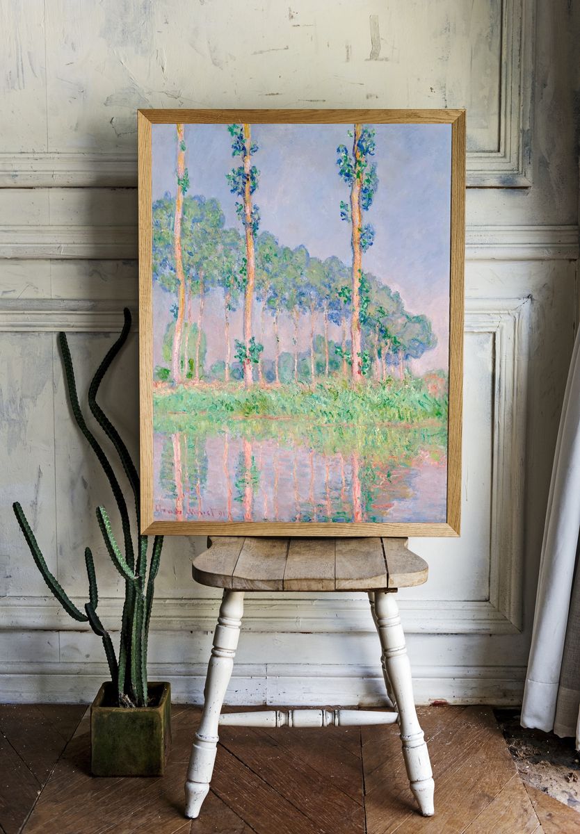 Claude Monet 's Poplars, Pink. room preview