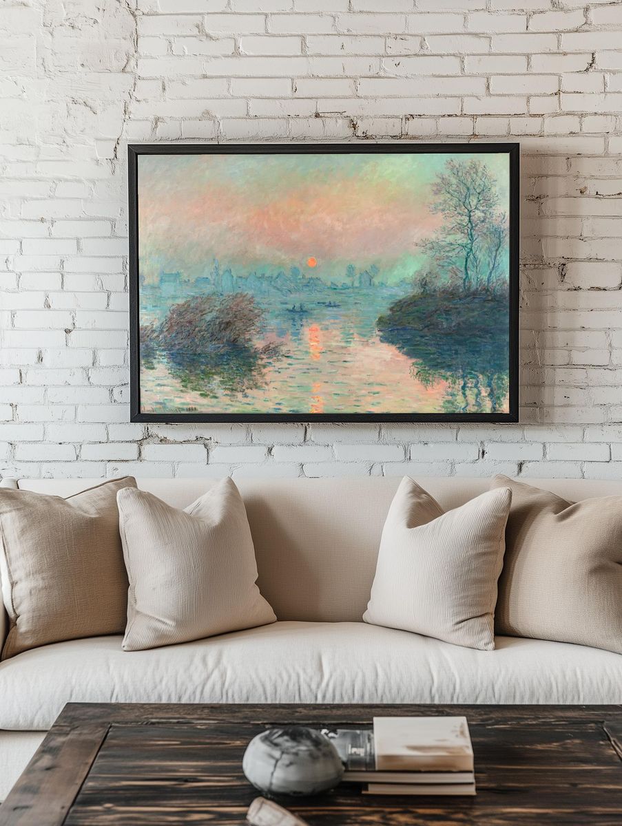 Sun setting Seine Lavacourt (1880). room preview