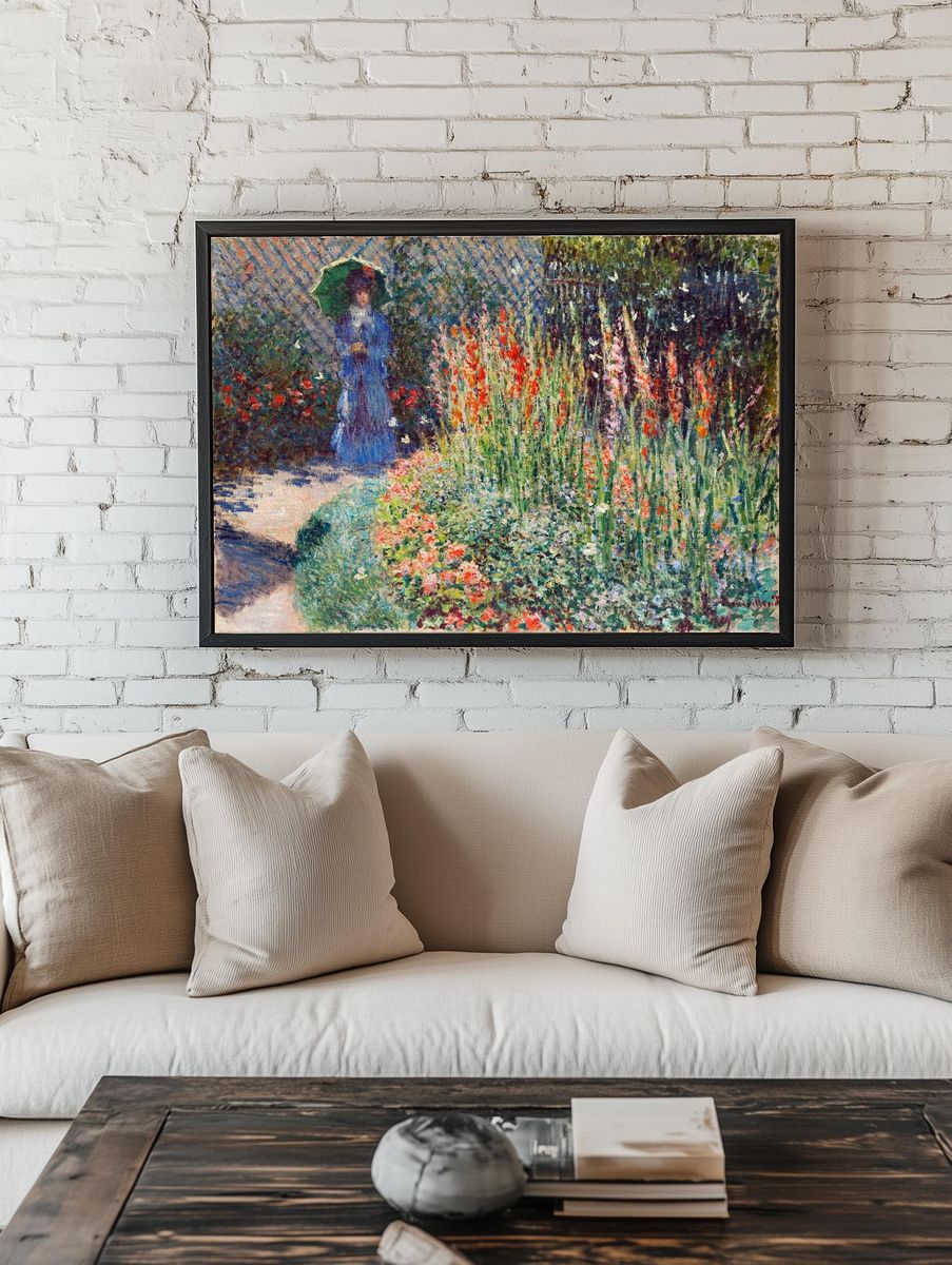 Claude Monet 's Rounded Flower. room preview