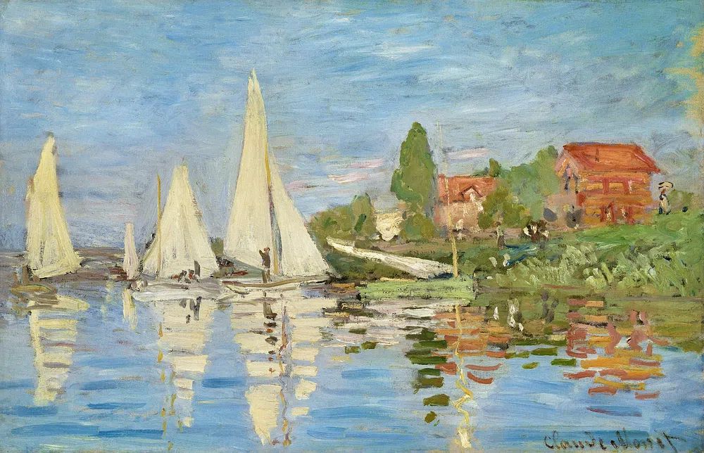 Claude Monet 's Regattas Argenteuil. poster detail