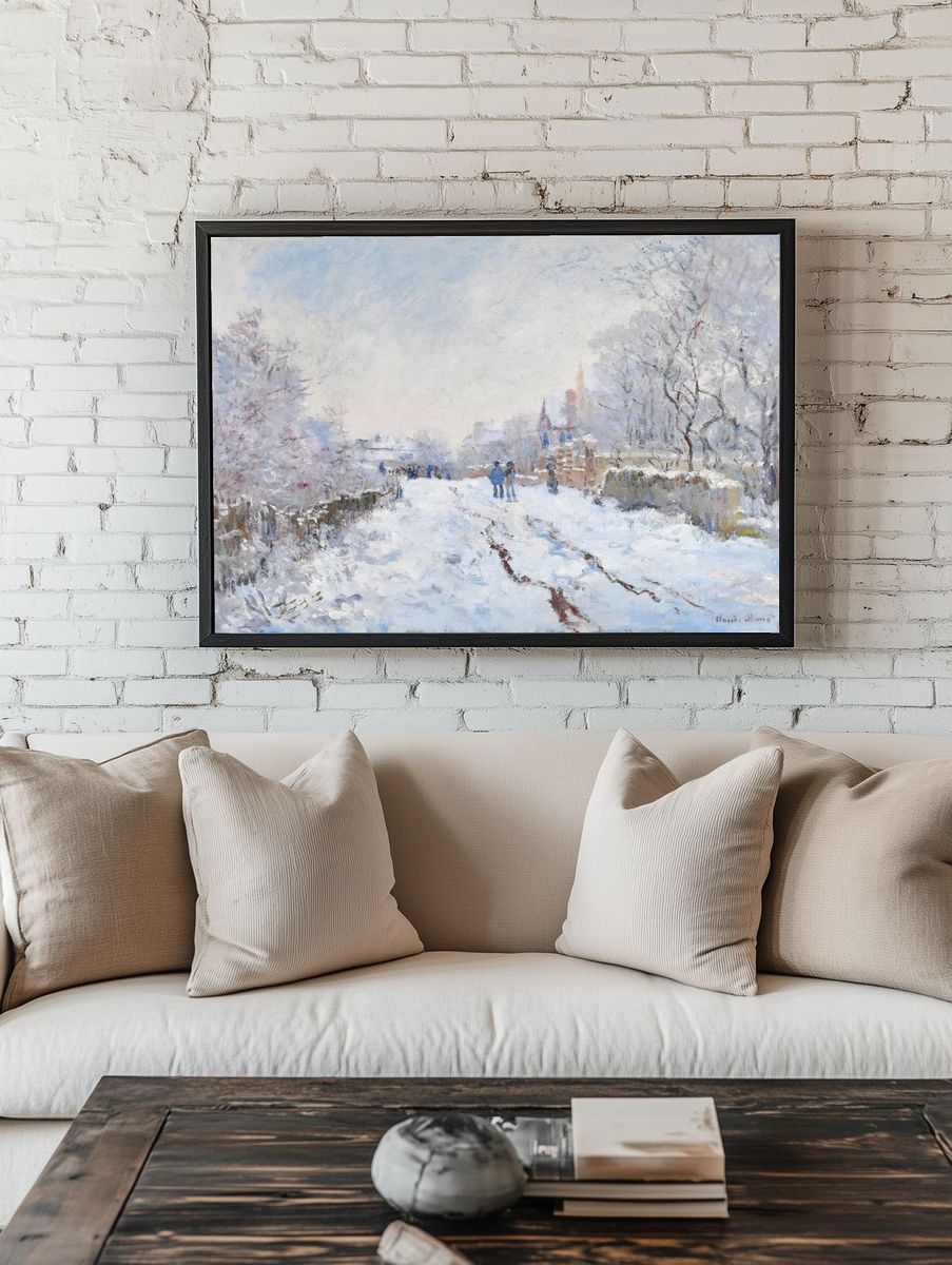 Claude Monet 's Snow Argenteuil. room preview