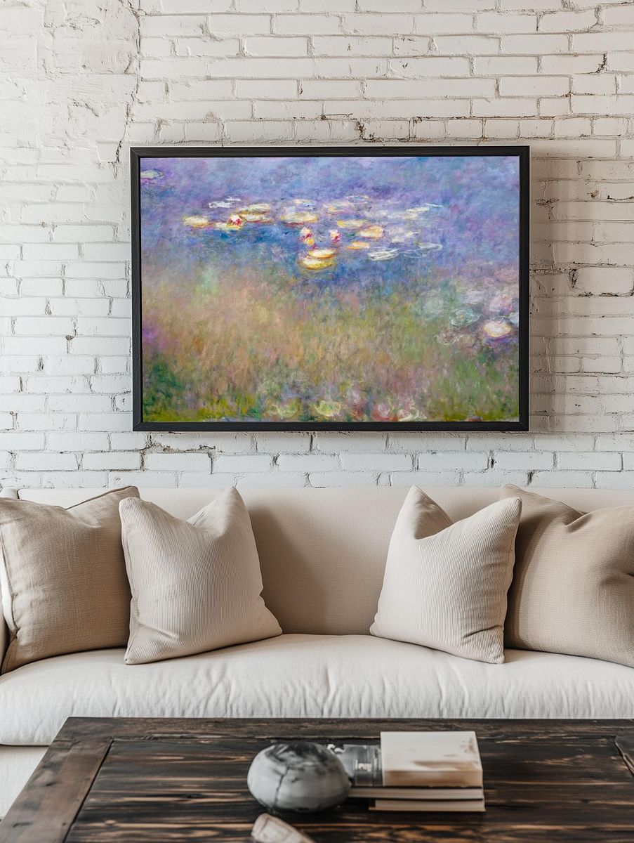 Claude Monet 's Water Lilies. room preview