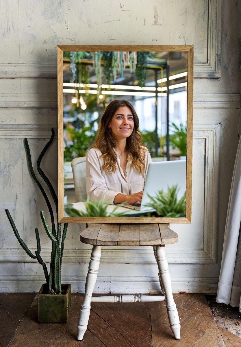 Modern Office Portrait Poster. — room view 1