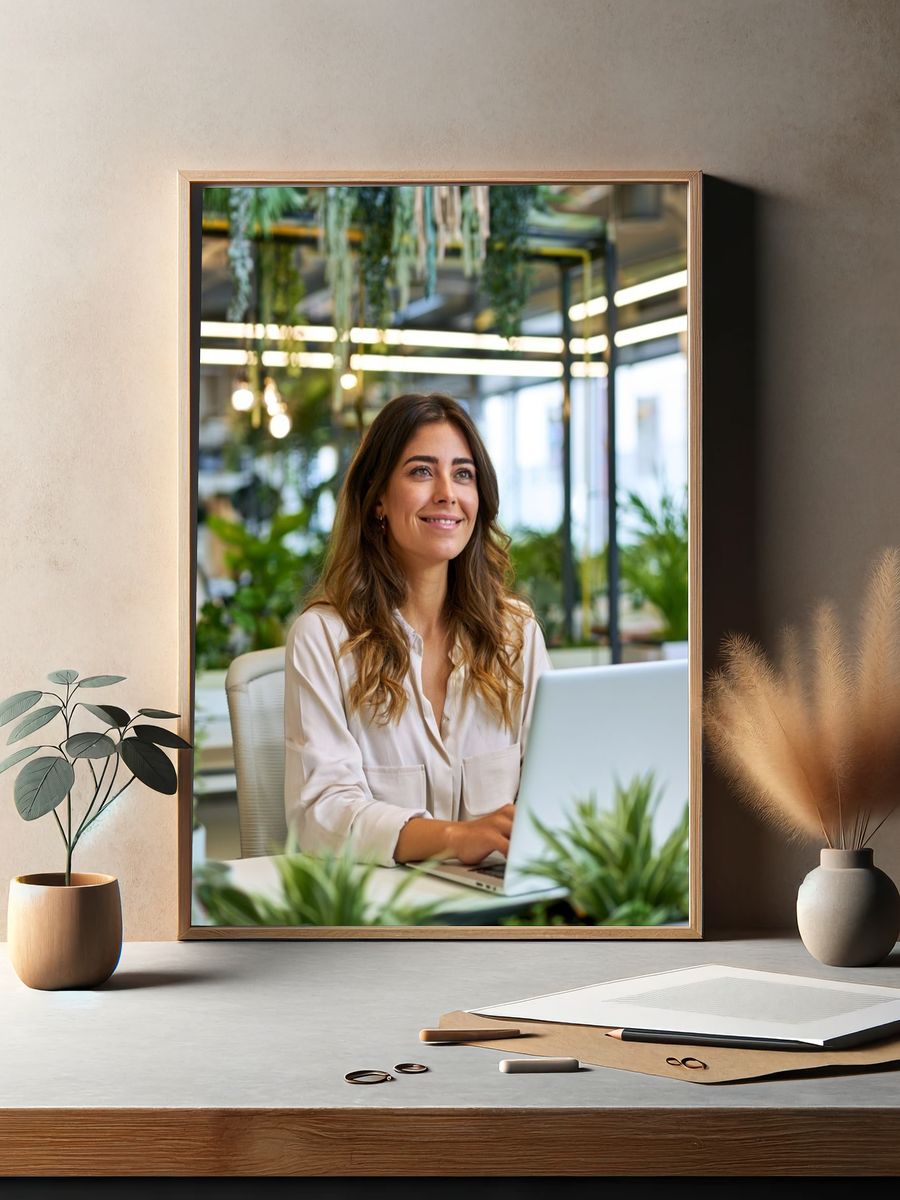 Modern Office Portrait Poster. — room view 2