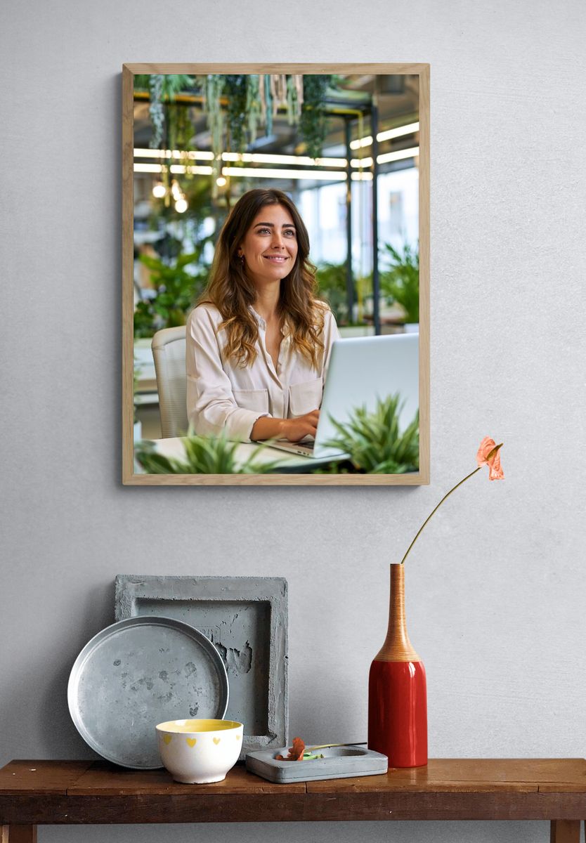 Modern Office Portrait Poster. — room view 3