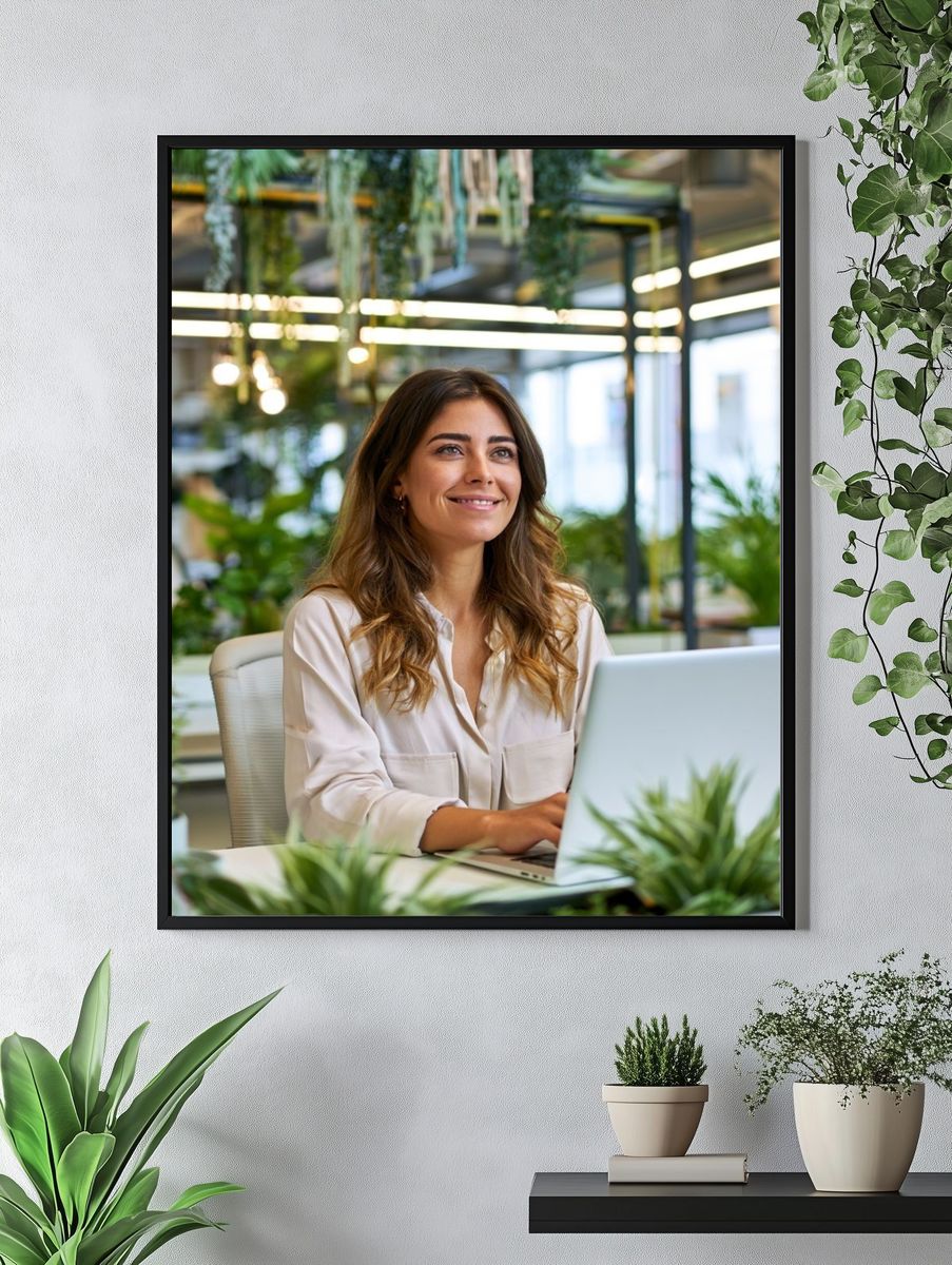 Modern Office Portrait Poster. — room view 4