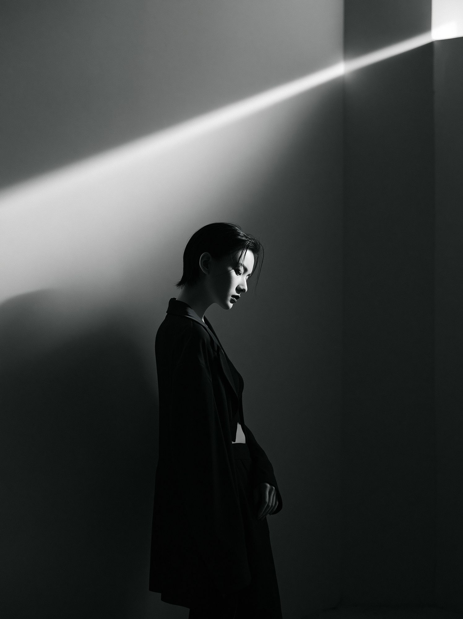 Monochrome Portrait Light Poster. poster — photography art