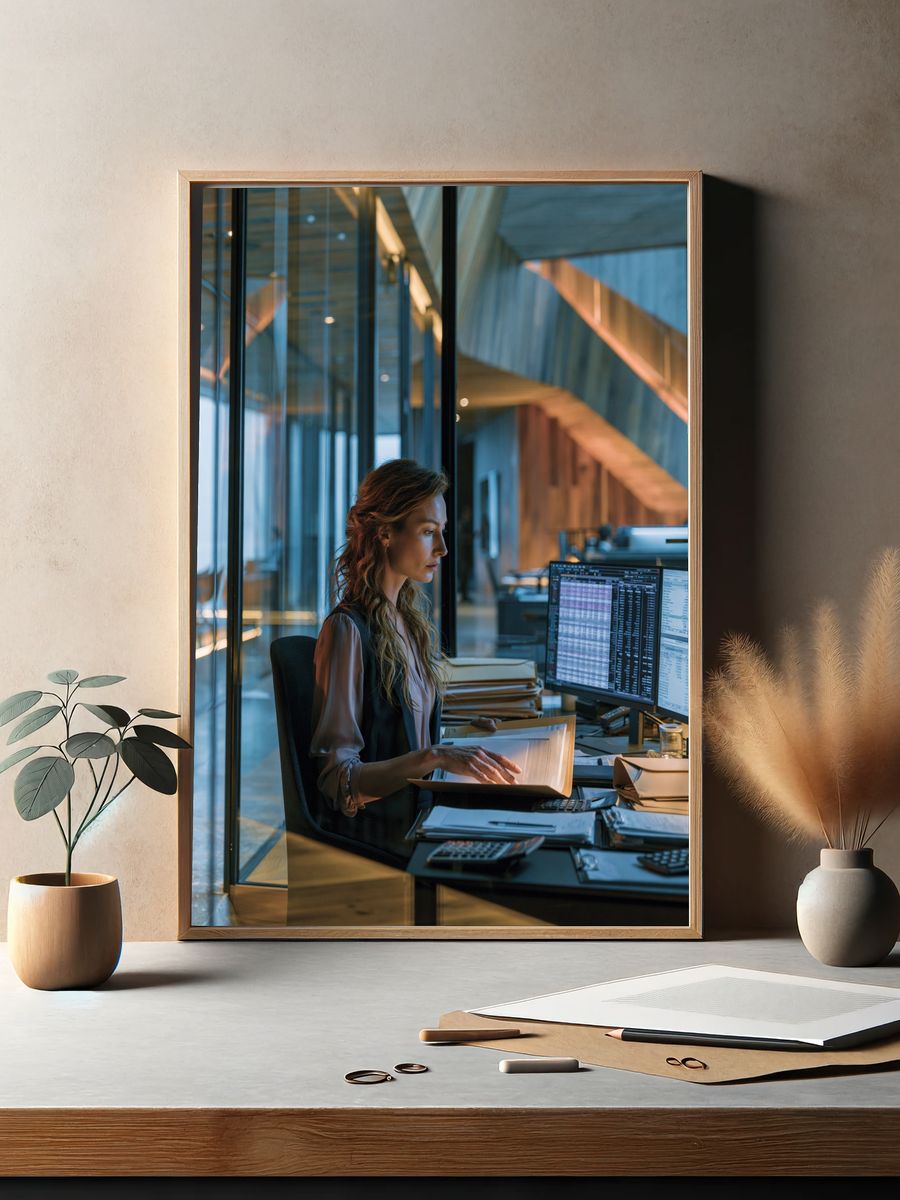 Modern Office Portrait Poster. — room view 2