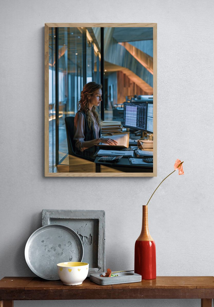 Modern Office Portrait Poster. — room view 3