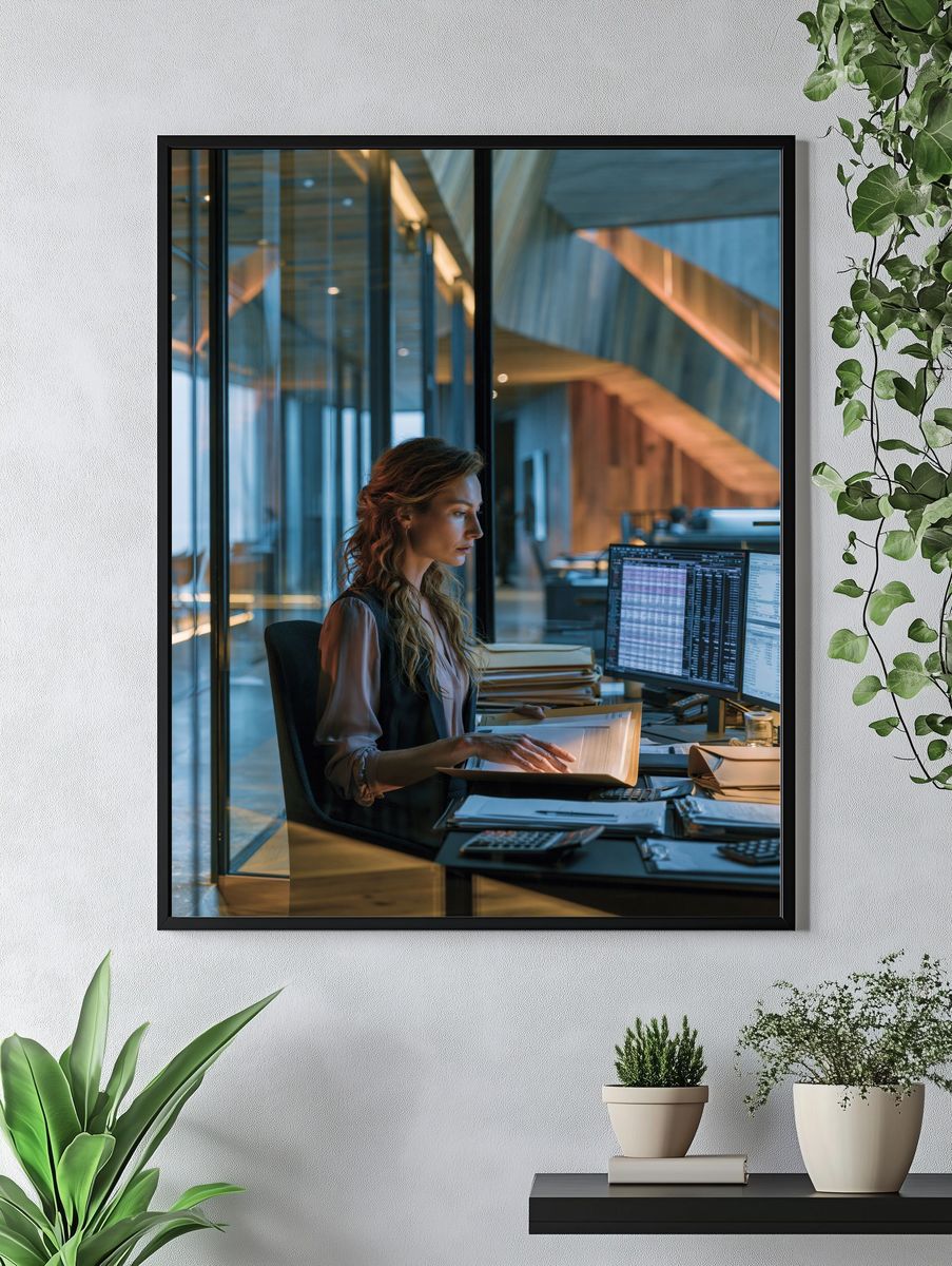 Modern Office Portrait Poster. — room view 4