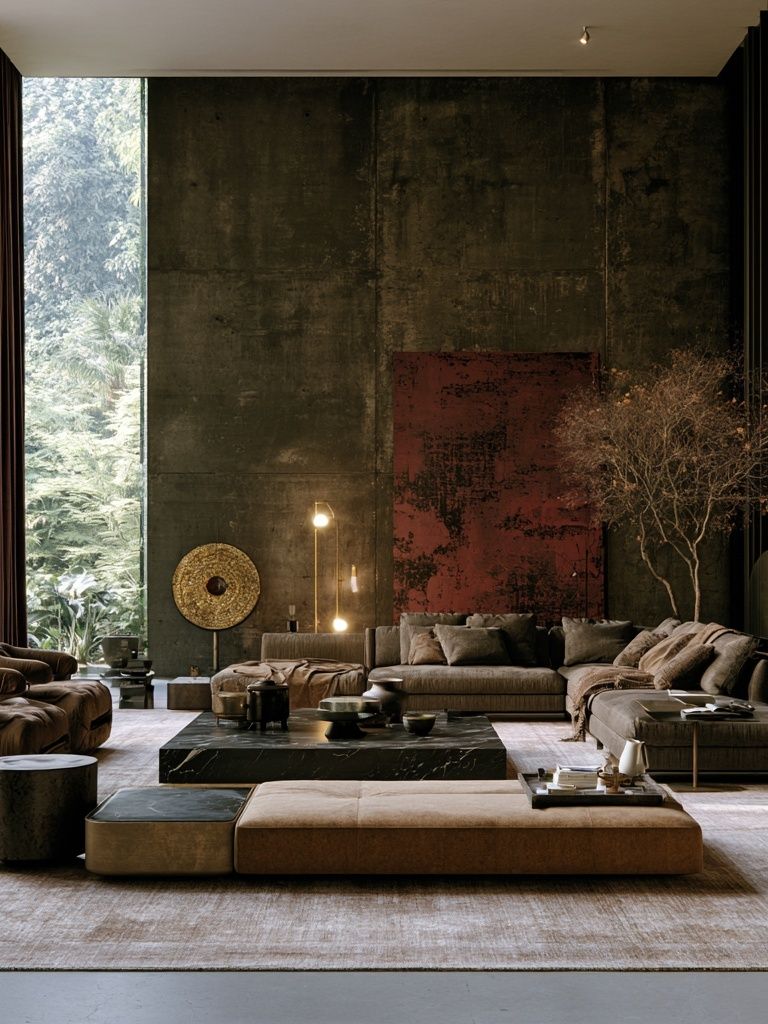 Moody Modern Living Room Photography Poster. poster detail
