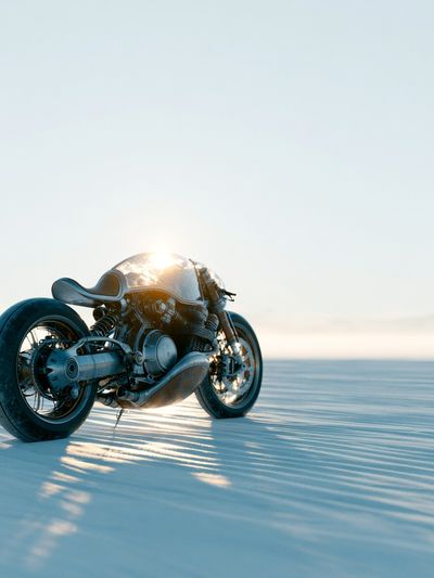 Desert Motorcycle Photography Poster.