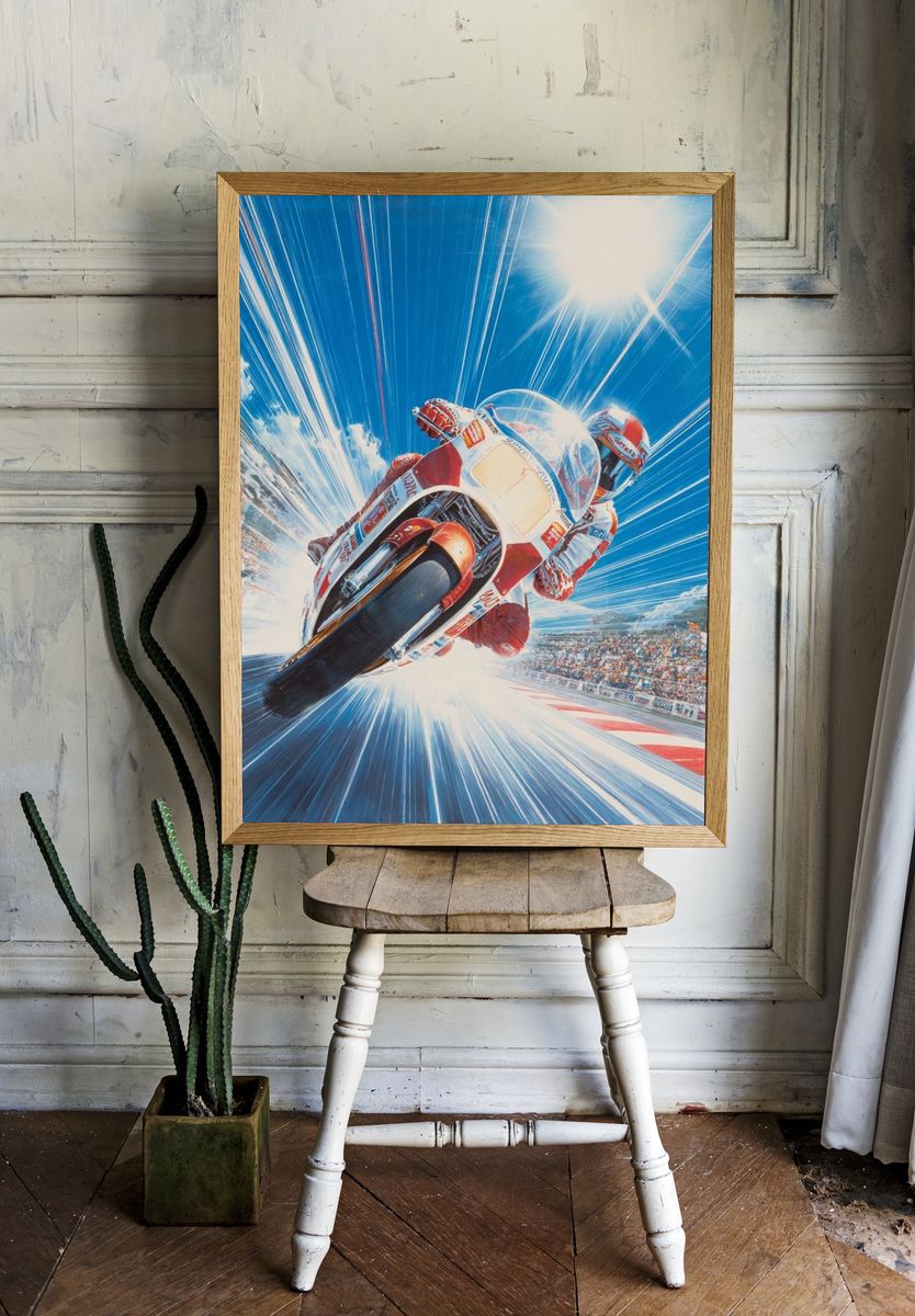 MotoGP Racing Action Poster. room preview
