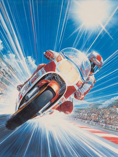 MotoGP Racing Action Poster. poster