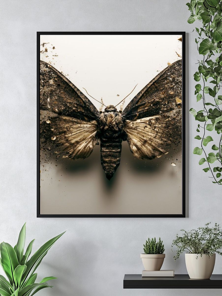 Moth Debris Photography Poster. — room view 4