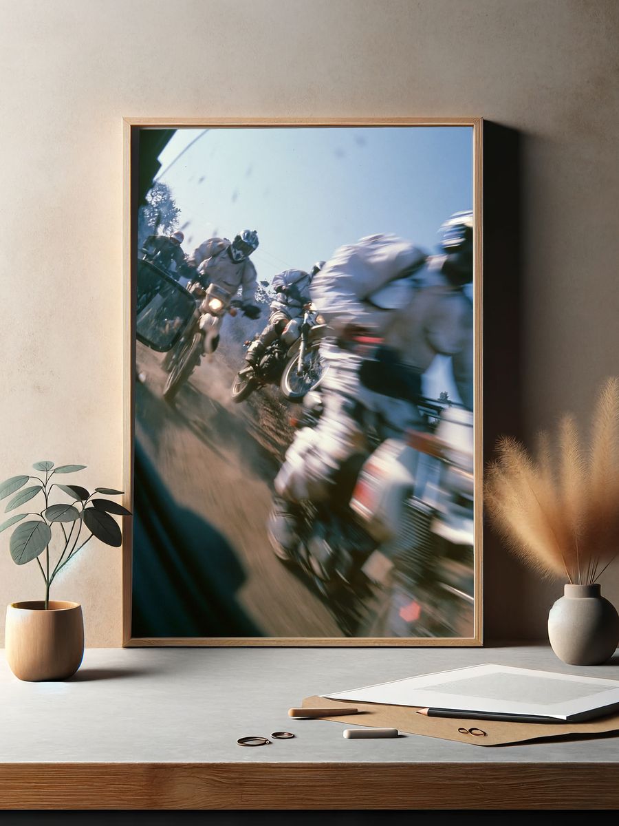 Motocross Race Action Photography Poster. — room view 2
