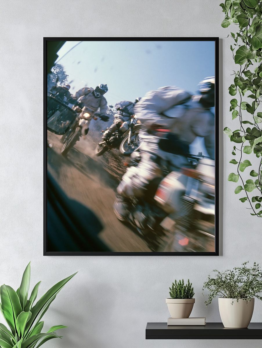 Motocross Race Action Photography Poster. — room view 4