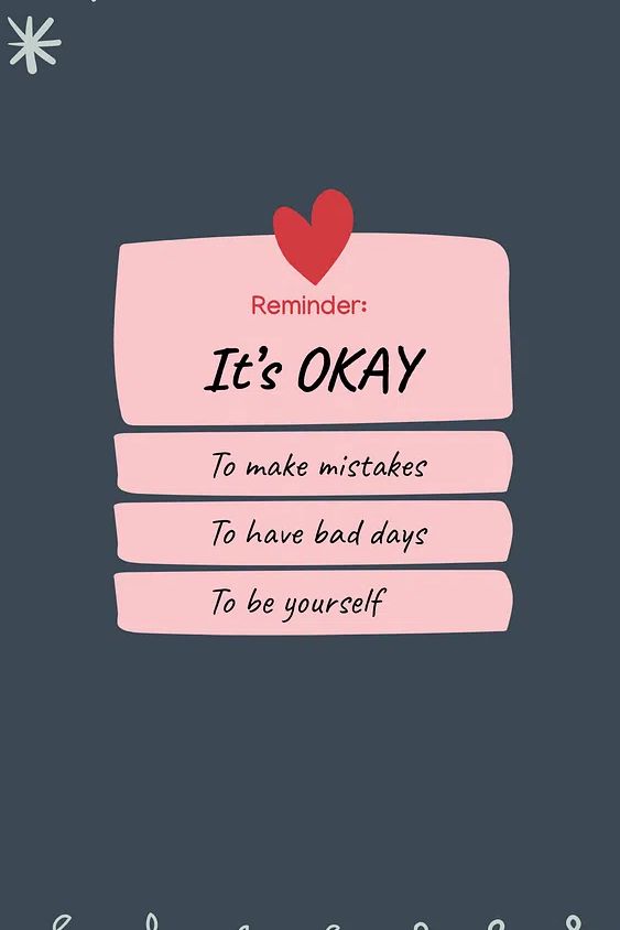 It's Okay — Motivational Print. poster — typography art