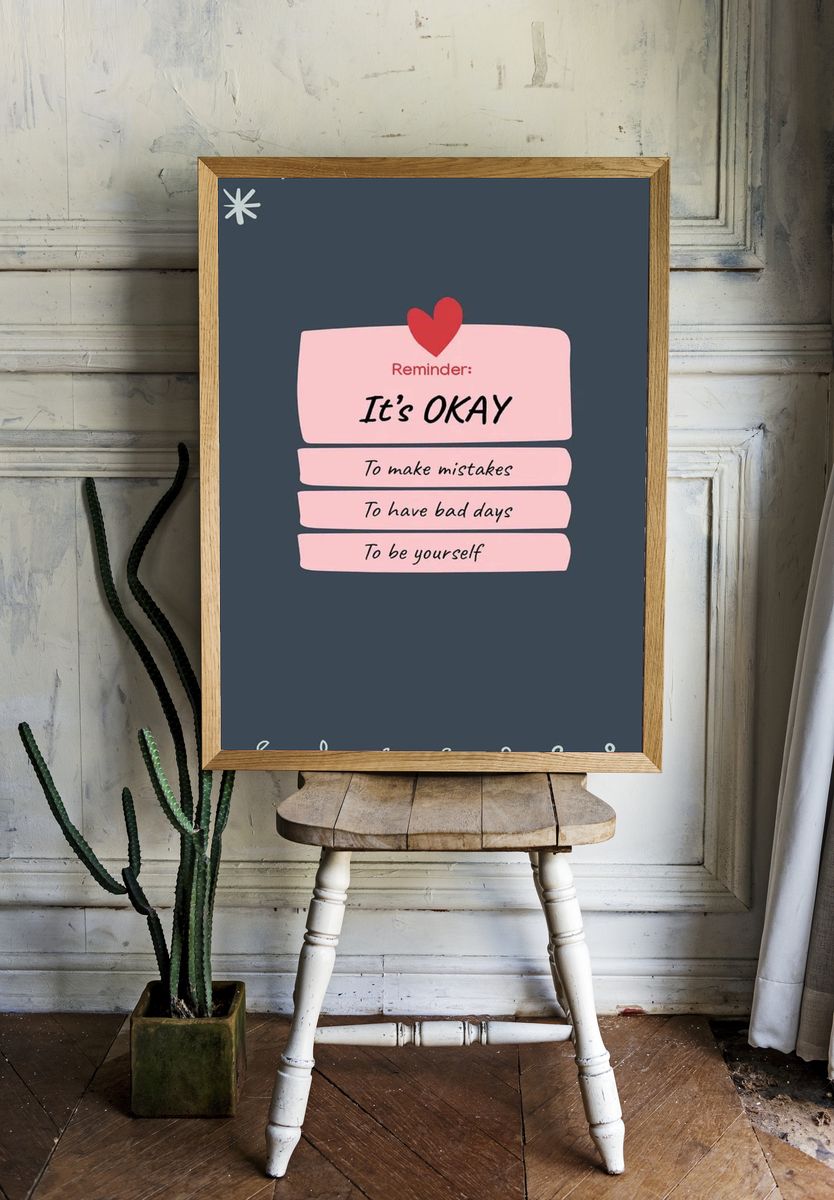 It's Okay — Motivational Print room preview