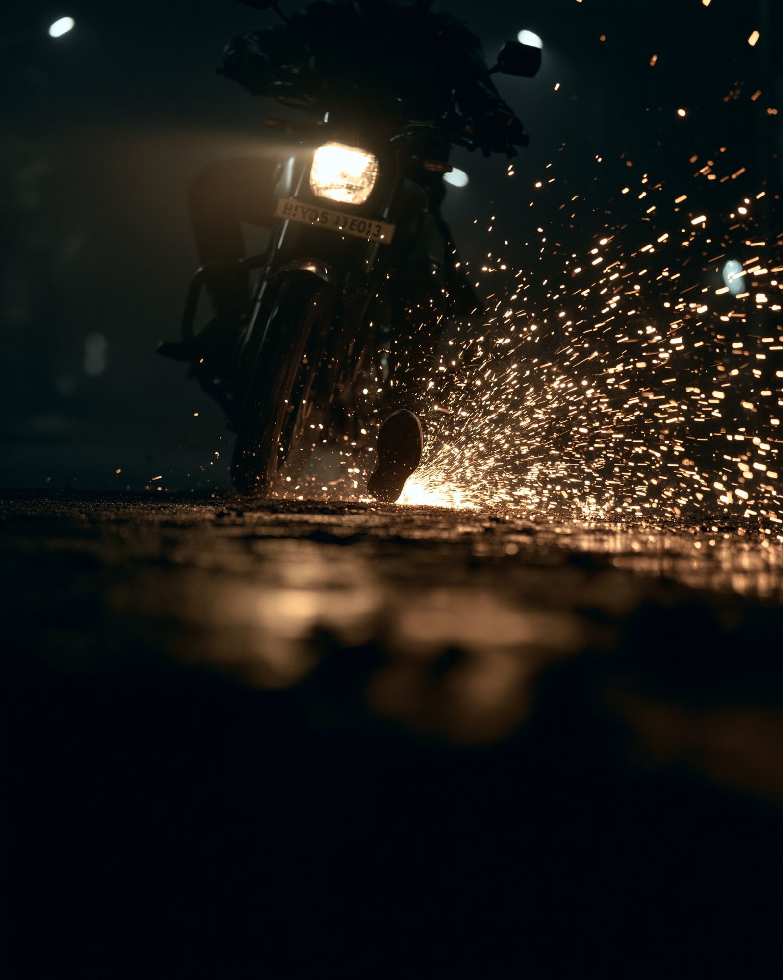 Motorcycle Sparks Photography Poster. poster — photography art
